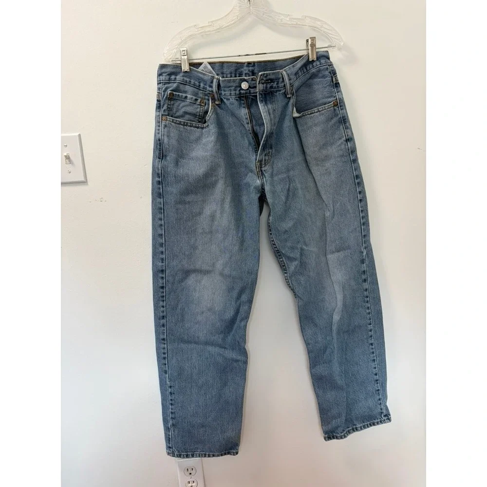 Levis 550 Mens Relaxed Fit Tapered Leg Blue Denim Jeans W34 L30 Medium Wash